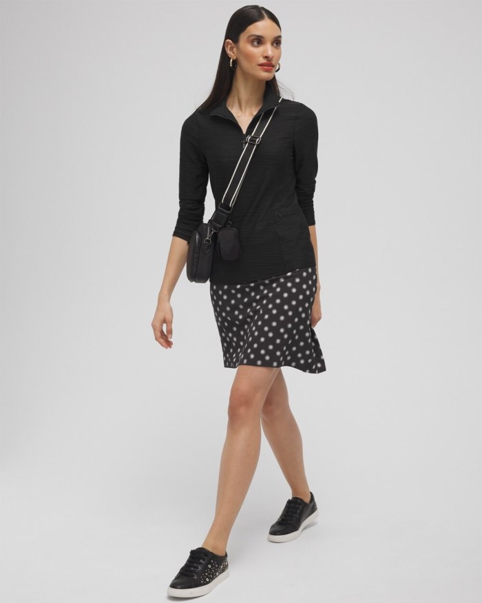 Chicos Zenergy UPF Knit Jacquard Pullover - Black Chicos Zenergy UPF Knit Jacquard Pullover - Black