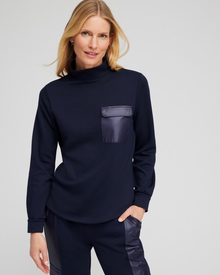 Chicos Zenergy Double Knit Top - Classic Navy Chicos Zenergy Double Knit Top - Classic Navy