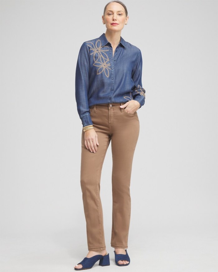 Chicos Girlfriend Jeans - Teakwood Chicos Girlfriend Jeans - Teakwood