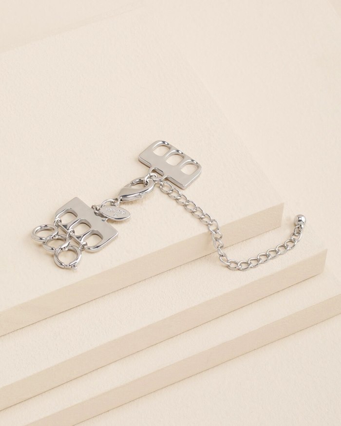 Chicos Silvertone Necklace Converter - Silver Chicos Silvertone Necklace Converter - Silver