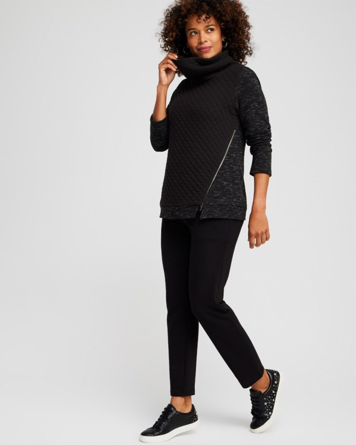 Chicos Zenergy French Terry Cowl Neck Top - Moonlit Teal Chicos Zenergy French Terry Cowl Neck Top - Moonlit Teal