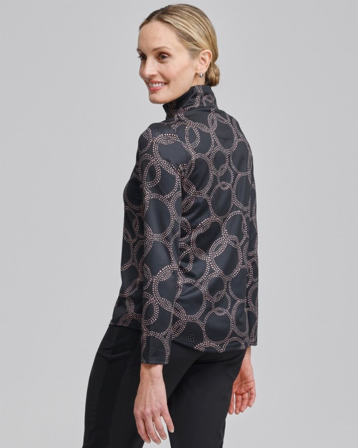 Chicos Zenergy UPF Polka Dot Long Sleeve Top - French Blush Chicos Zenergy UPF Polka Dot Long Sleeve Top - French Blush