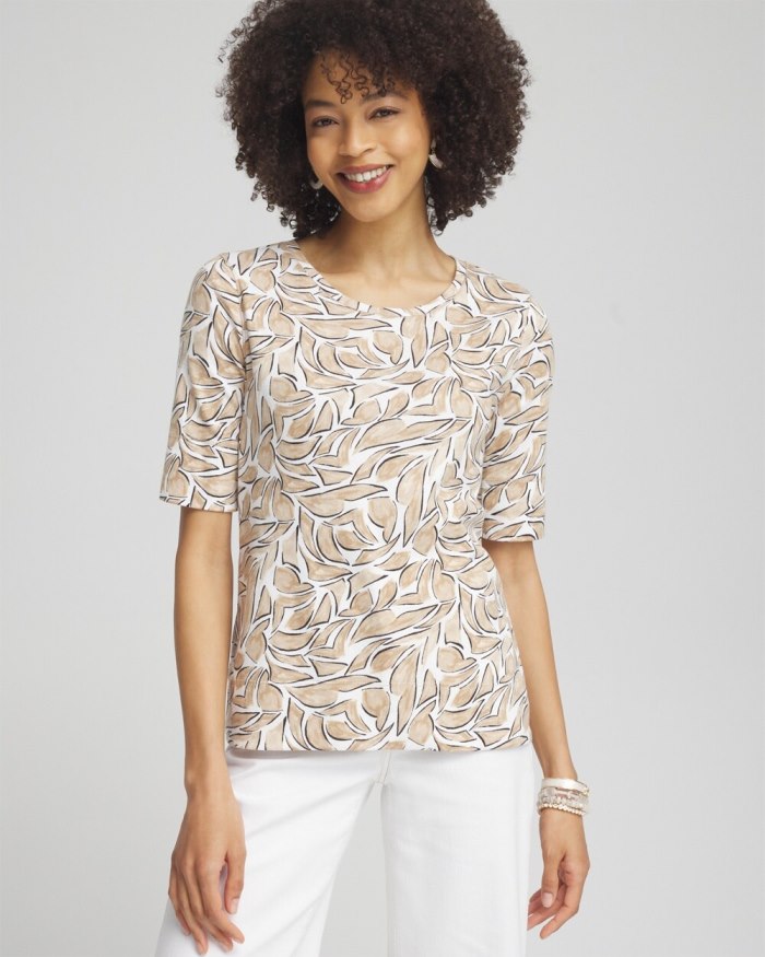 Chicos Modern Jewel Neck Tee - Sycamore Chicos Modern Jewel Neck Tee - Sycamore
