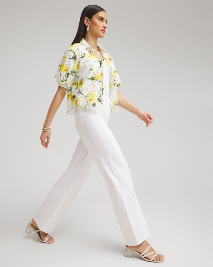 Chicos High Rise Wide Leg Jeans - Alabaster Chicos High Rise Wide Leg Jeans - Alabaster