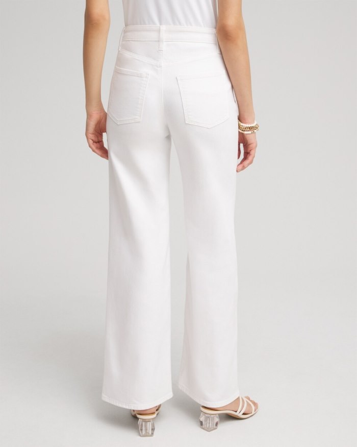 Chicos High Rise Wide Leg Jeans - Alabaster Chicos High Rise Wide Leg Jeans - Alabaster