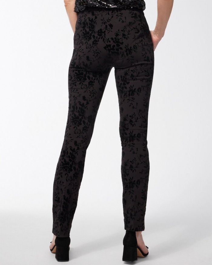 Chicos Juliet Floral Ankle Pants - Black Chicos Juliet Floral Ankle Pants - Black