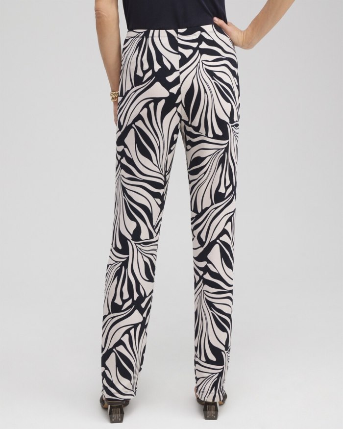 Chicos Travelers Floral No Tummy Pants - Smokey Taupe Chicos Travelers Floral No Tummy Pants - Smokey Taupe