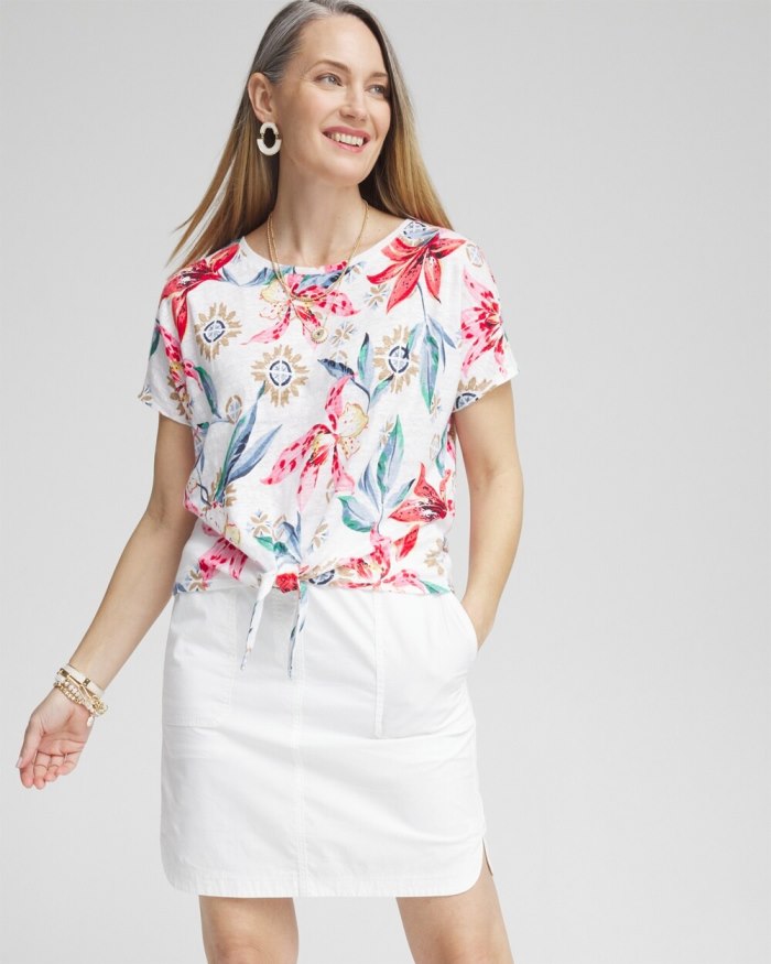 Chicos Poplin Skort - Alabaster Chicos Poplin Skort - Alabaster
