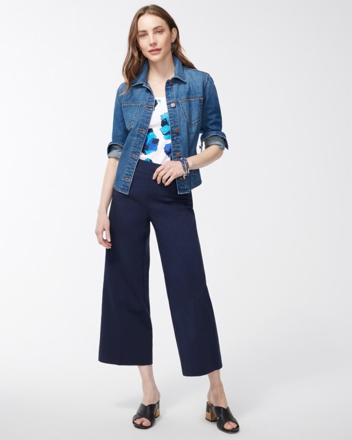 Chicos Cropped Denim Jacket - Bonsai Indigo Chicos Cropped Denim Jacket - Bonsai Indigo