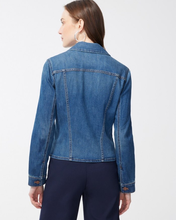 Chicos Cropped Denim Jacket - Bonsai Indigo Chicos Cropped Denim Jacket - Bonsai Indigo