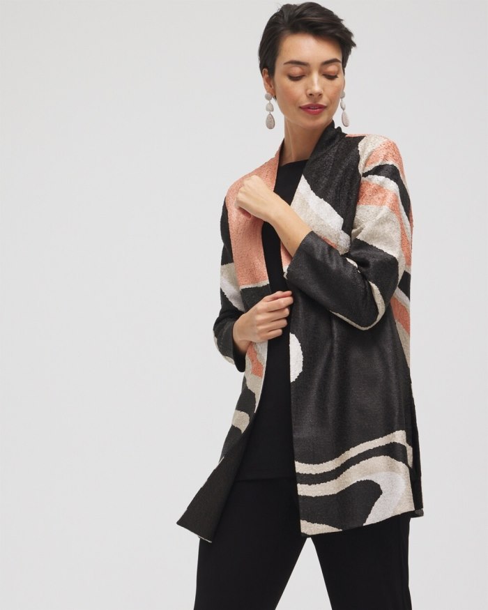 Chicos Travelers Collection Crushed Jacket - Pink Clay Chicos Travelers Collection Crushed Jacket - Pink Clay