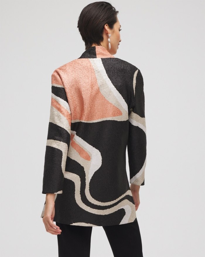 Chicos Travelers Collection Crushed Jacket - Pink Clay Chicos Travelers Collection Crushed Jacket - Pink Clay