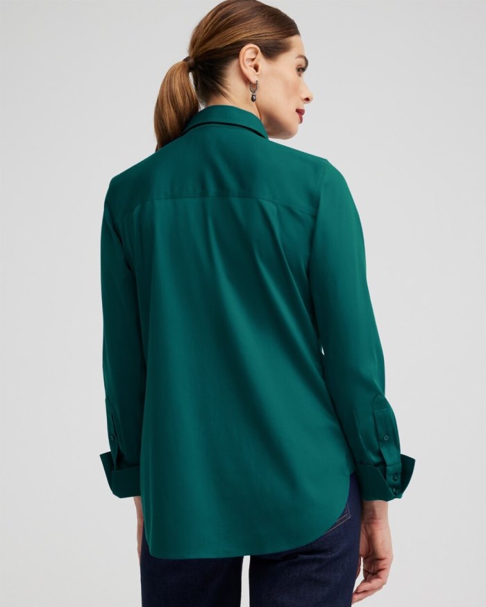 Chicos No Iron Stretch Shirt - Bright Ochre Chicos No Iron Stretch Shirt - Bright Ochre