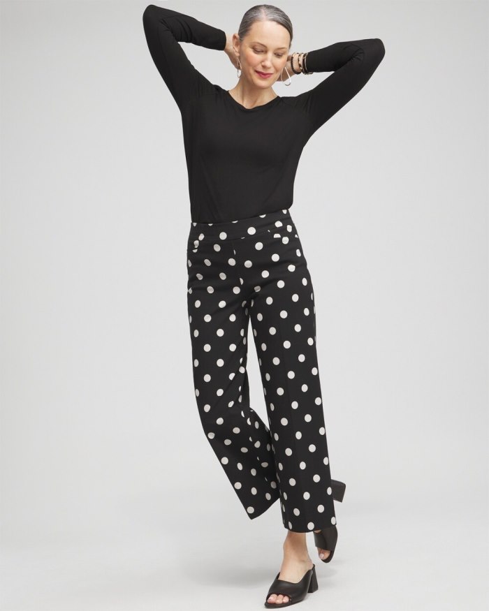 Chicos Touch of Cool Dots Flare Tee - Black Chicos Touch of Cool Dots Flare Tee - Black