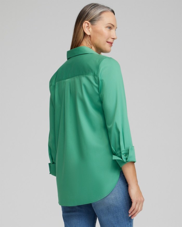 Chicos No Iron 3/4 Sleeve Shirt - Twisted Ivy Chicos No Iron 3/4 Sleeve Shirt - Twisted Ivy