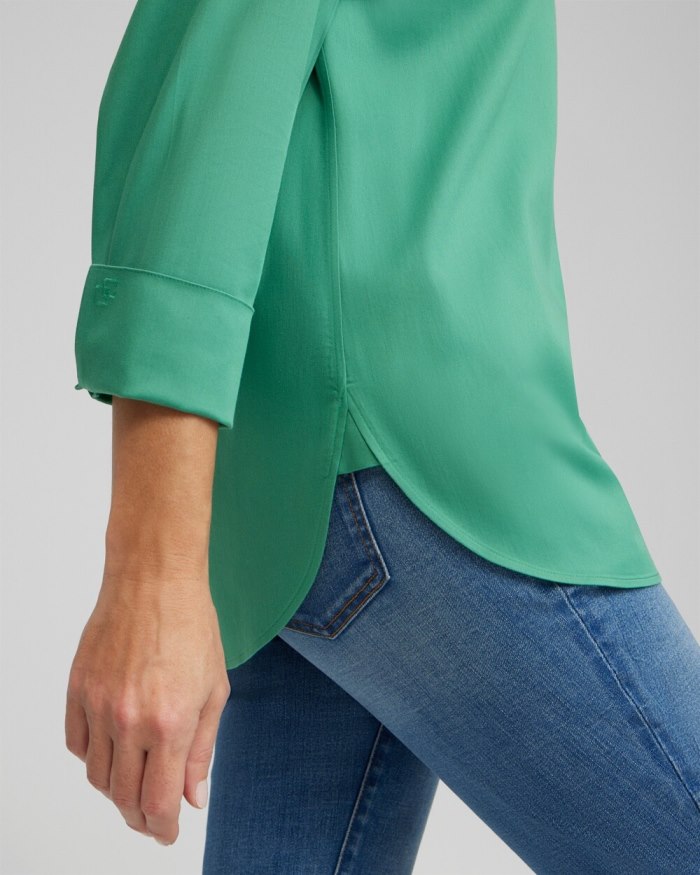 Chicos No Iron 3/4 Sleeve Shirt - Twisted Ivy Chicos No Iron 3/4 Sleeve Shirt - Twisted Ivy