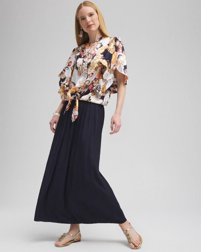 Chicos Pull-on Maxi Skirt - Classic Navy Chicos Pull-on Maxi Skirt - Classic Navy