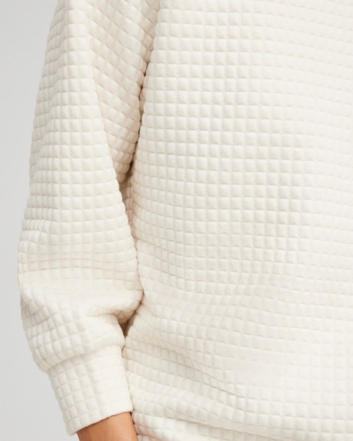 Chicos Zenergy Jacquard Knit Pullover - English Cream Chicos Zenergy Jacquard Knit Pullover - English Cream
