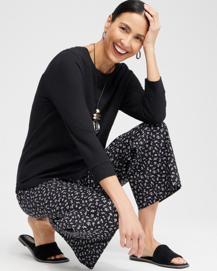 Chicos 3/4 Sleeve Tee - Alabaster Chicos 3/4 Sleeve Tee - Alabaster