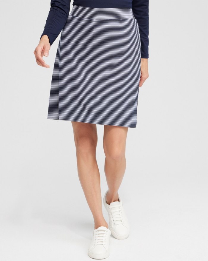 Chicos Zenergy UPF Stripe Skort - Classic Navy Chicos Zenergy UPF Stripe Skort - Classic Navy