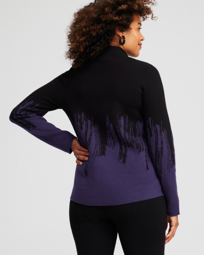 Chicos Zenergy Luxe Cashmere Blend Ombre Pullover - Black Chicos Zenergy Luxe Cashmere Blend Ombre Pullover - Black