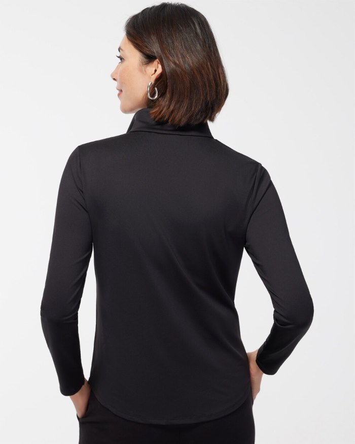 Chicos Zenergy UPF Half Zip Pullover - Black Chicos Zenergy UPF Half Zip Pullover - Black