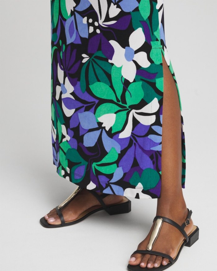 Chicos Travelers Floral Maxi Skirt - Purple Nightshade Chicos Travelers Floral Maxi Skirt - Purple Nightshade