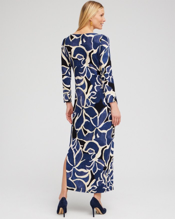 Chicos Travelers Floral Maxi Dress - Azores Blue Chicos Travelers Floral Maxi Dress - Azores Blue