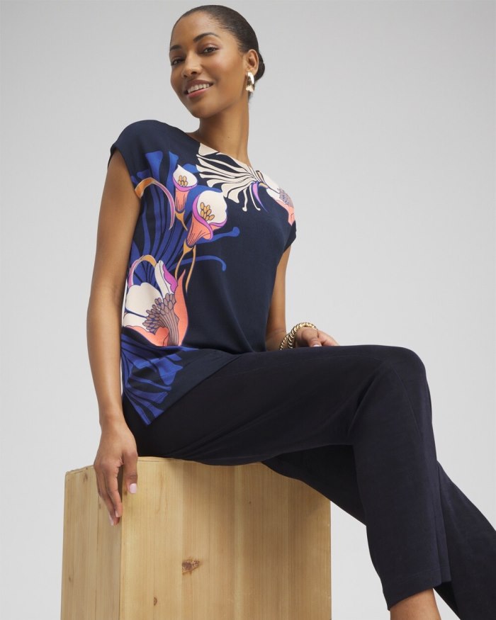 Chicos Travelers Floral Tunic - Travelers India Ink Chicos Travelers Floral Tunic - Travelers India Ink