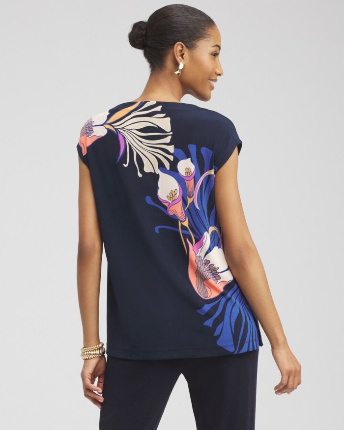 Chicos Travelers Floral Tunic - Travelers India Ink Chicos Travelers Floral Tunic - Travelers India Ink