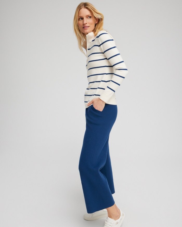Chicos Zenergy Luxe Cashmere Blend Cropped Pants - Azores Blue Chicos Zenergy Luxe Cashmere Blend Cropped Pants - Azores Blue