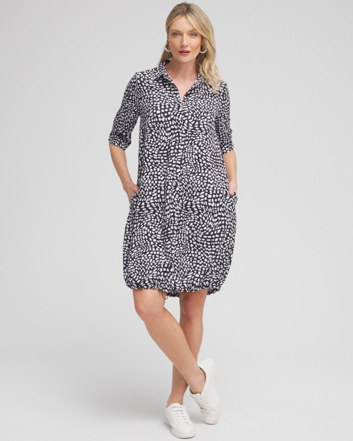 Chicos Zenergy UPF Neema Bungee Dress - Black Chicos Zenergy UPF Neema Bungee Dress - Black