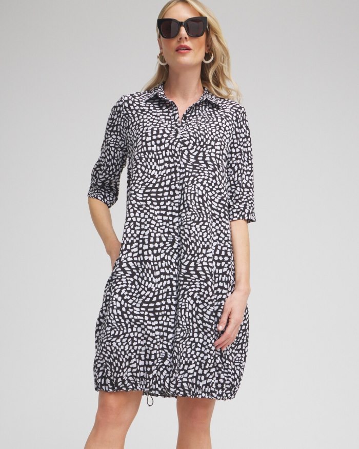 Chicos Zenergy UPF Neema Bungee Dress - Black Chicos Zenergy UPF Neema Bungee Dress - Black