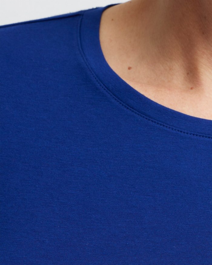 Chicos Touch of Cool Layering Tee - Cobalt Night Chicos Touch of Cool Layering Tee - Cobalt Night