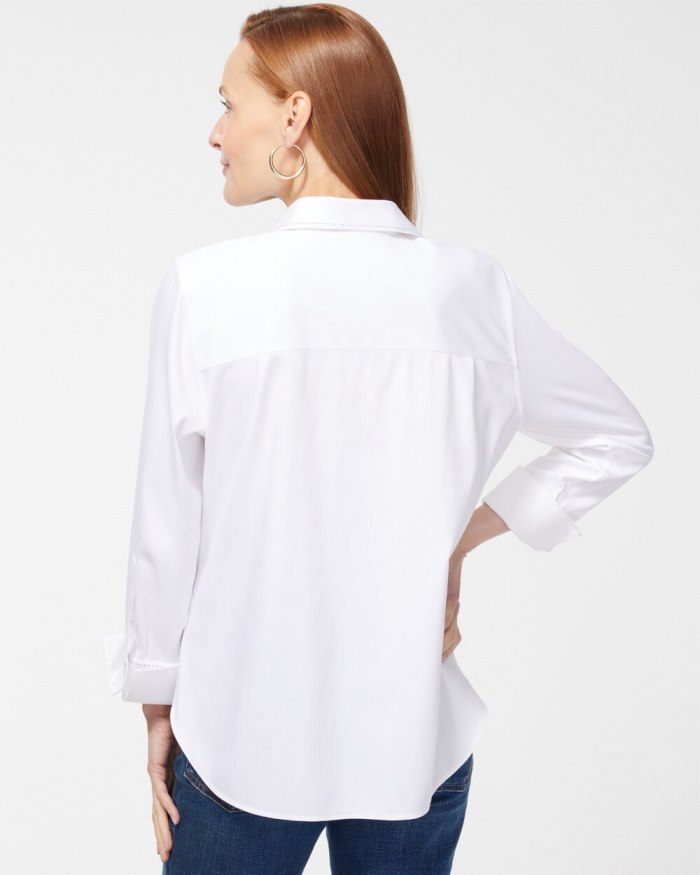 Chicos No-Iron Stretch Shirt - Blooming Dahlia Chicos No-Iron Stretch Shirt - Blooming Dahlia