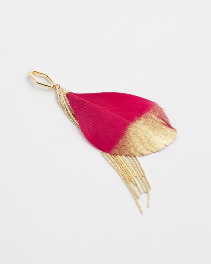Chicos No Droop Magenta Fringe Earrings - Magenta Rose Chicos No Droop Magenta Fringe Earrings - Magenta Rose