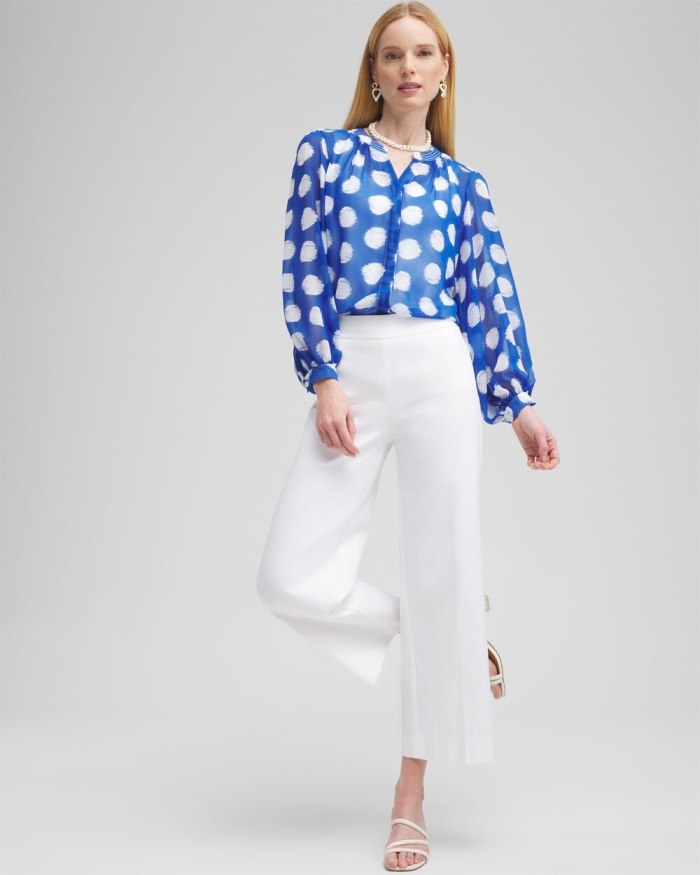 Chicos Ikat Dots Blouse - Intense Azure Chicos Ikat Dots Blouse - Intense Azure