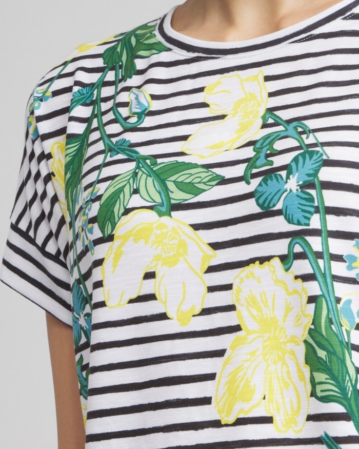 Chicos Zenergy Scoop Neck Floral Tee - Verdant Green Chicos Zenergy Scoop Neck Floral Tee - Verdant Green