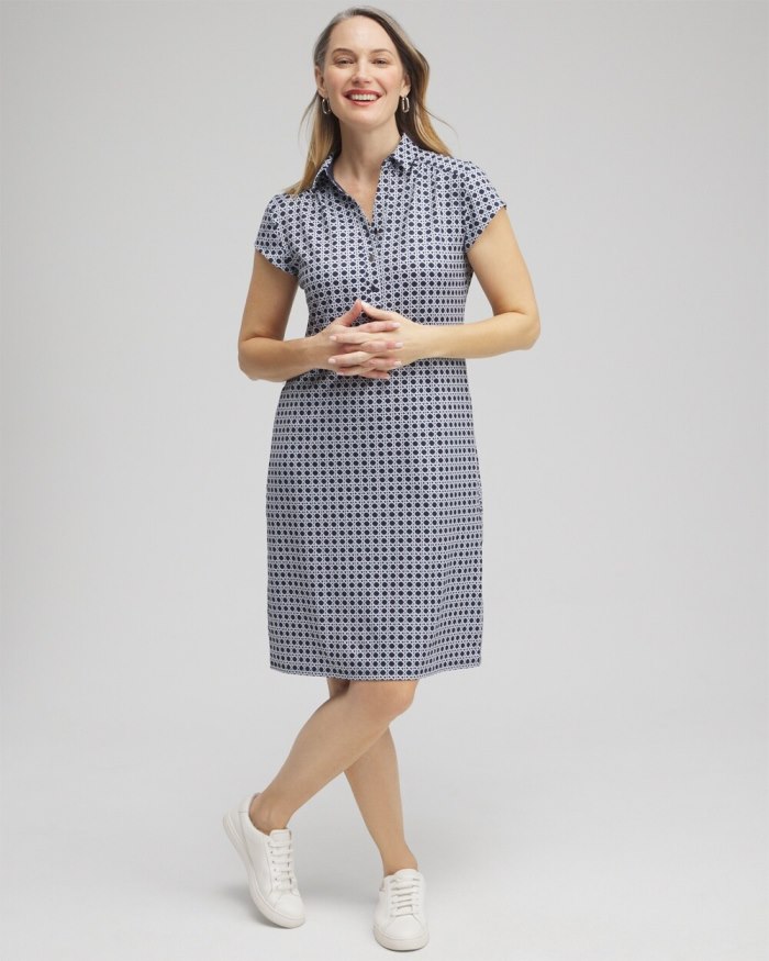 Chicos Zenergy UPF Cap Sleeve Dress - Classic Navy Chicos Zenergy UPF Cap Sleeve Dress - Classic Navy