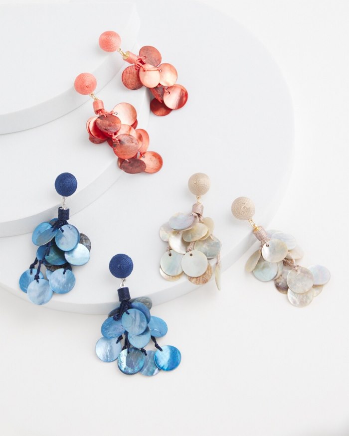 Chicos No Droop Neutral Shell Earrings - Smokey Taupe Chicos No Droop Neutral Shell Earrings - Smokey Taupe