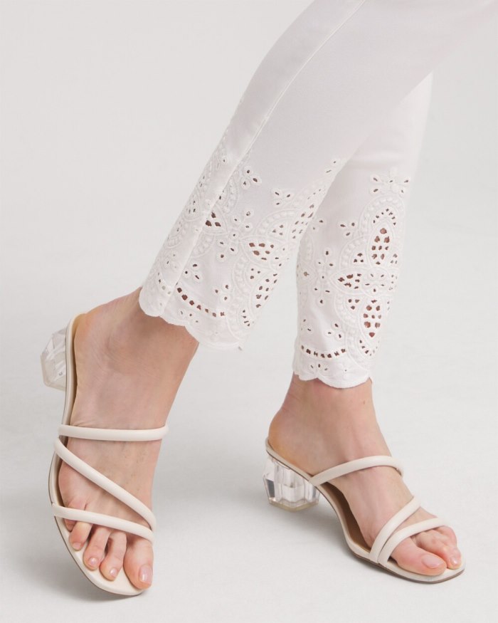 Chicos Brigitte Eyelet Ankle Pants - Black Chicos Brigitte Eyelet Ankle Pants - Black
