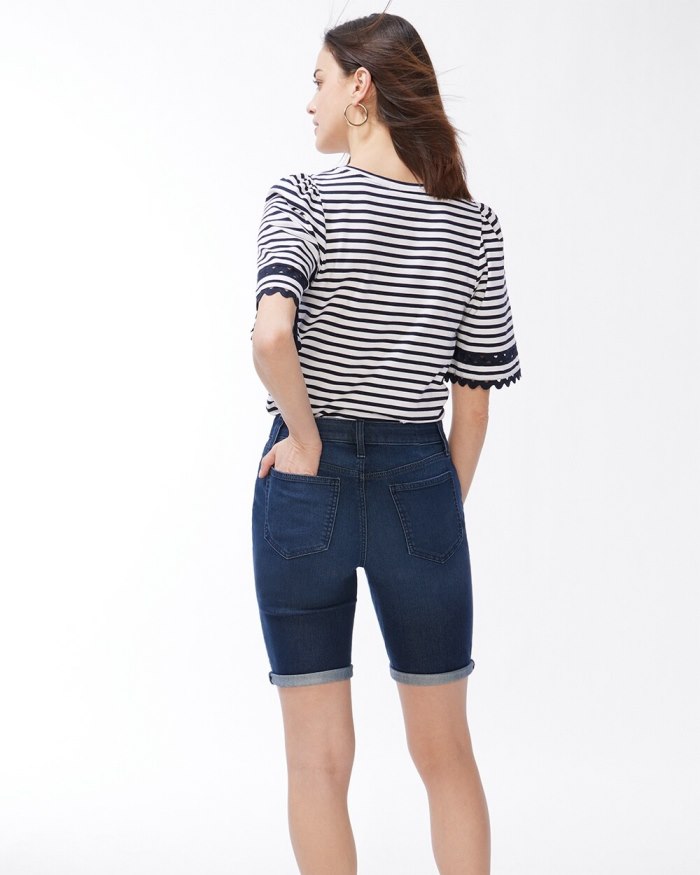 Chicos Girlfriend Shorts - Anchor Indigo Chicos Girlfriend Shorts - Anchor Indigo