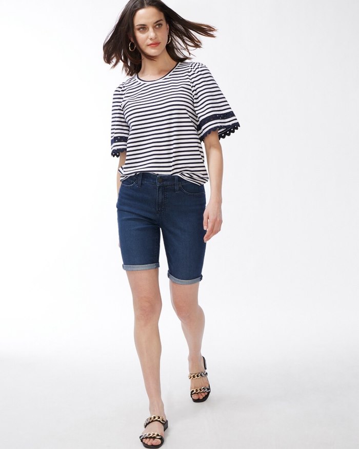 Chicos Girlfriend Shorts - Anchor Indigo Chicos Girlfriend Shorts - Anchor Indigo