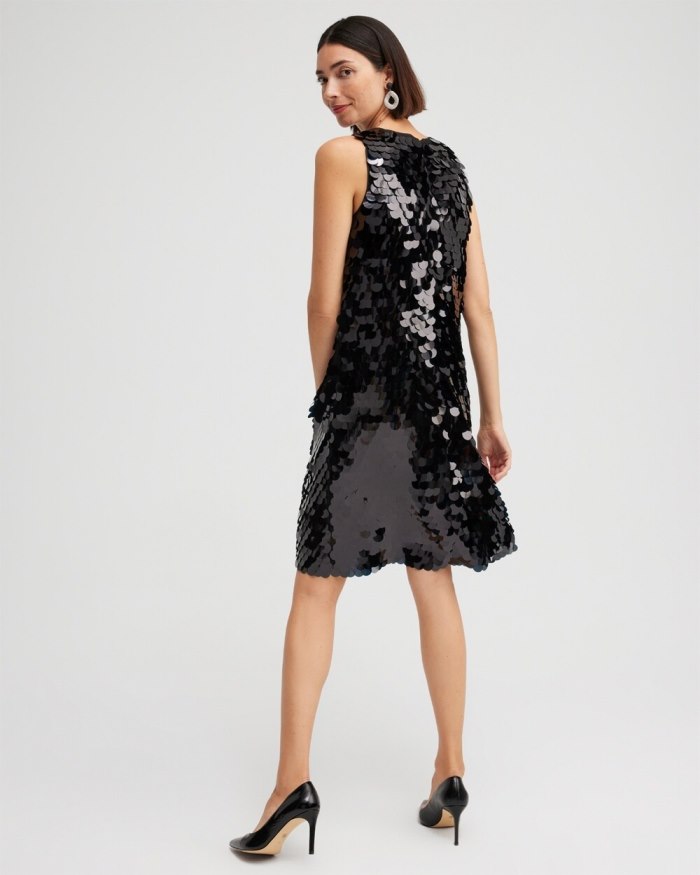 Chicos Sleeveless Sequin Dress - Black Chicos Sleeveless Sequin Dress - Black