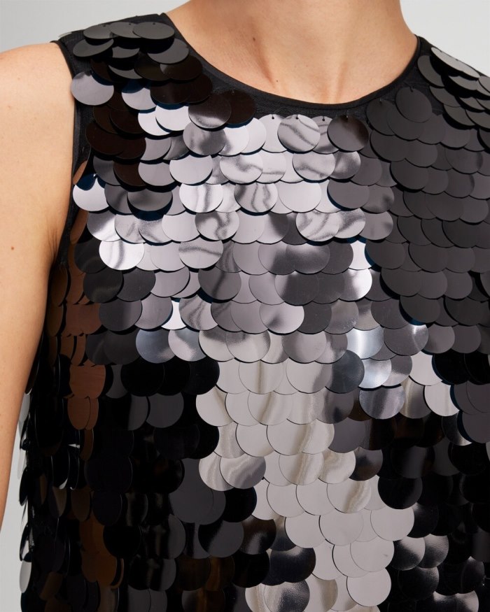 Chicos Sleeveless Sequin Dress - Black Chicos Sleeveless Sequin Dress - Black