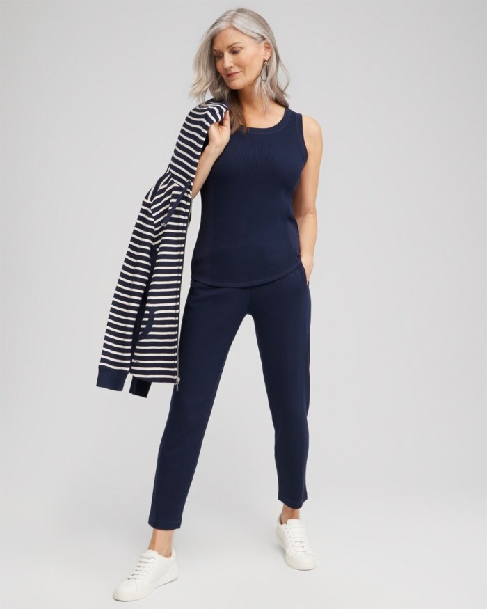 Chicos Zenergy Waffle Knit Tank - Classic Navy Chicos Zenergy Waffle Knit Tank - Classic Navy
