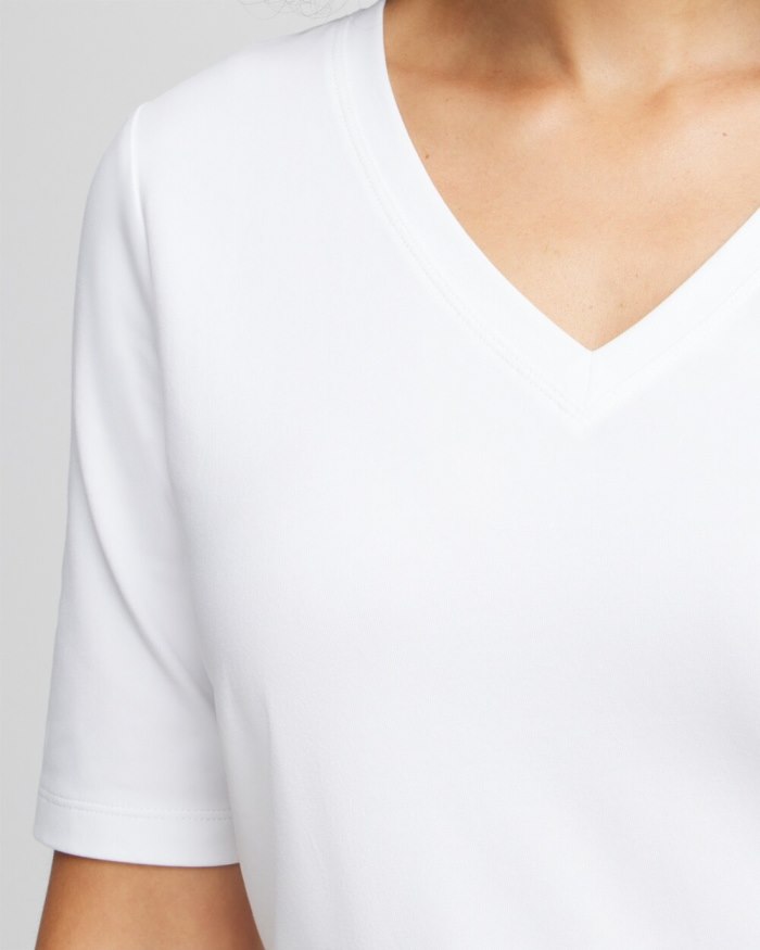Chicos Perfect Elbow Sleeve Tee - Moonlit Teal Chicos Perfect Elbow Sleeve Tee - Moonlit Teal