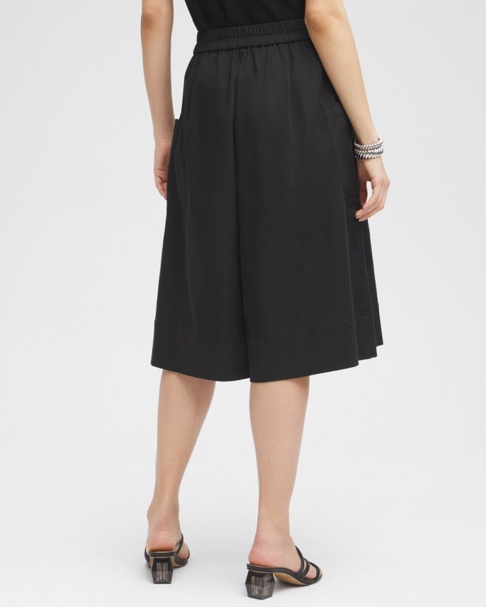 Chicos Black Label Pleated Culotte Skort - Black Chicos Black Label Pleated Culotte Skort - Black