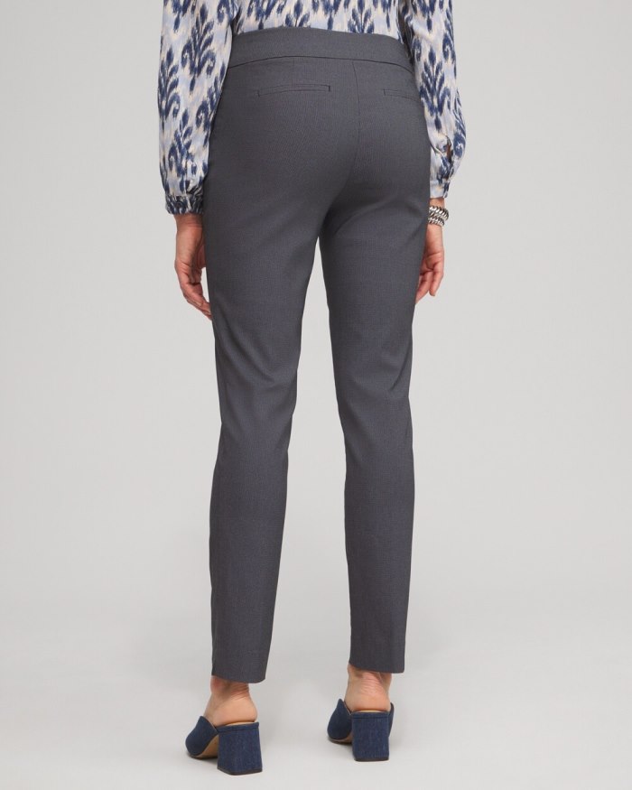 Chicos Brigitte Checkered Ankle Pants - Classic Navy Chicos Brigitte Checkered Ankle Pants - Classic Navy