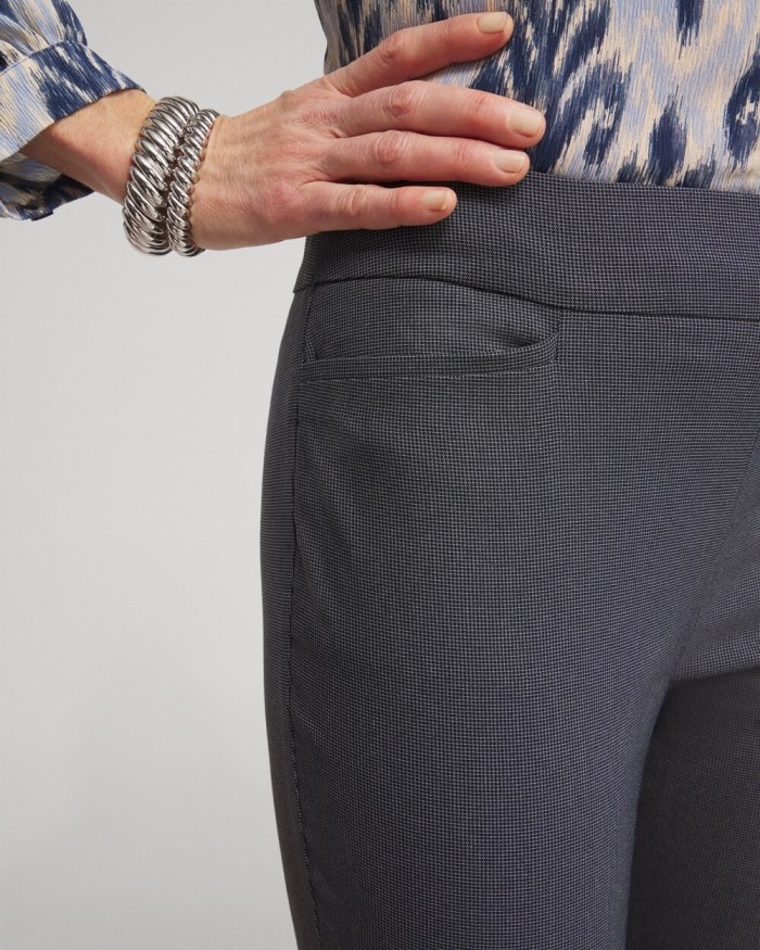 Chicos Brigitte Checkered Ankle Pants - Classic Navy Chicos Brigitte Checkered Ankle Pants - Classic Navy